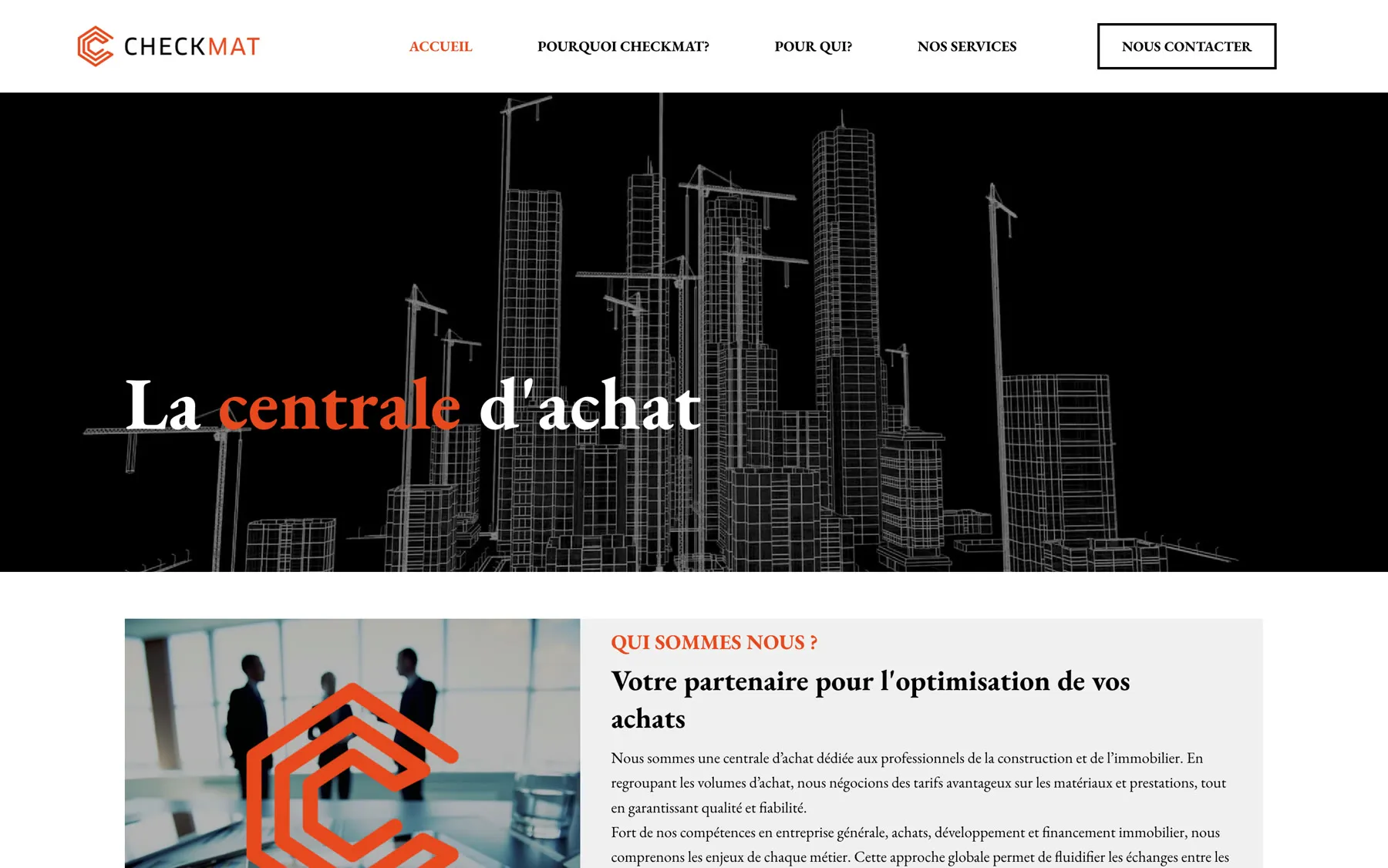 Checkmat website, purchasing group